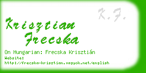 krisztian frecska business card